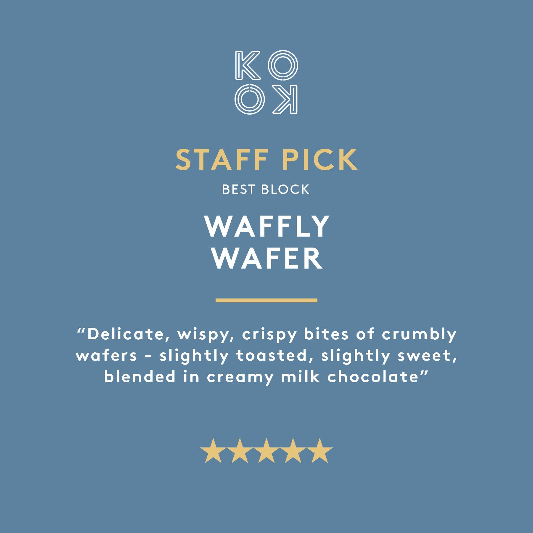 Waffly Wafer | Milk Chocolate Block