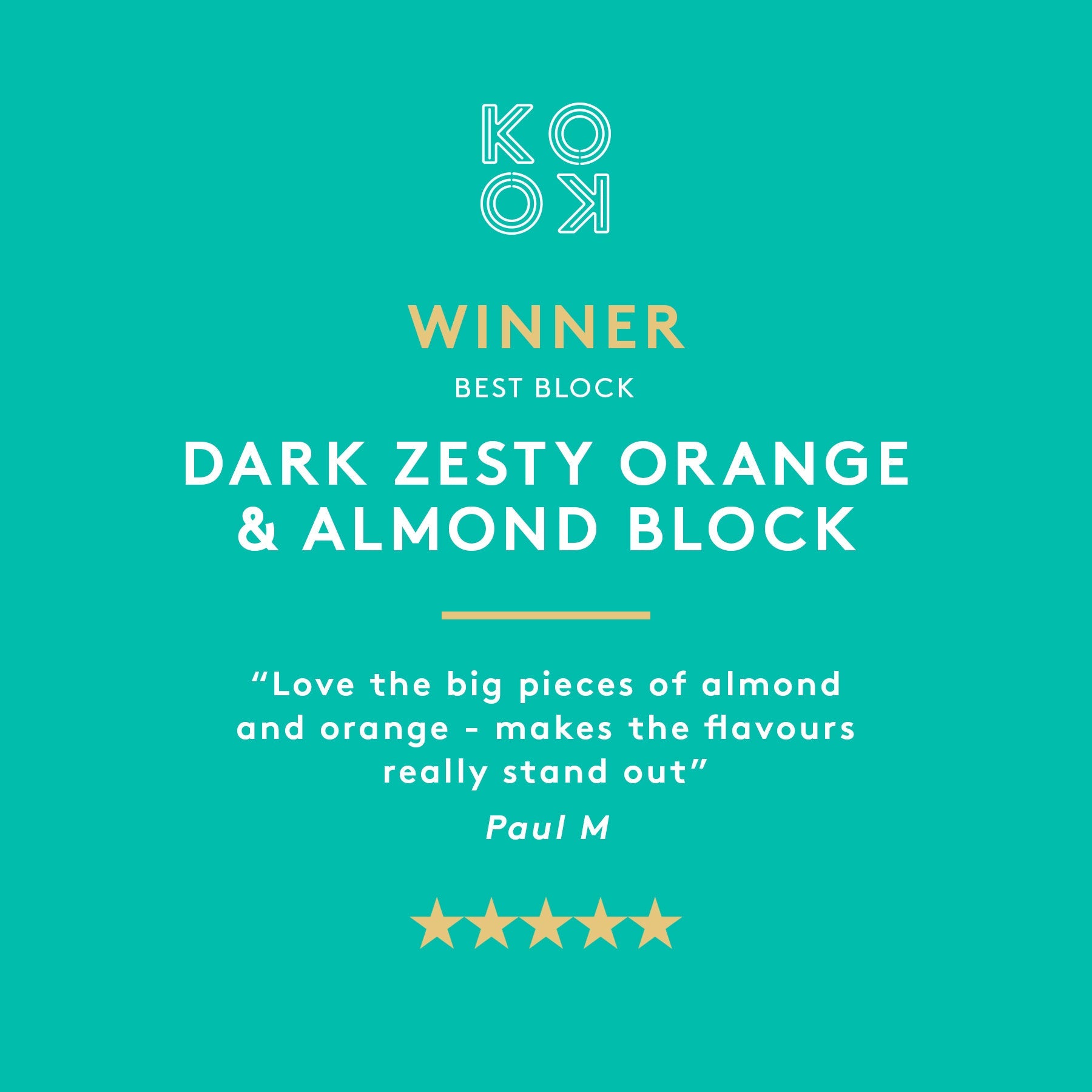 Dark Zesty Orange & Almond | Dark Chocolate Block