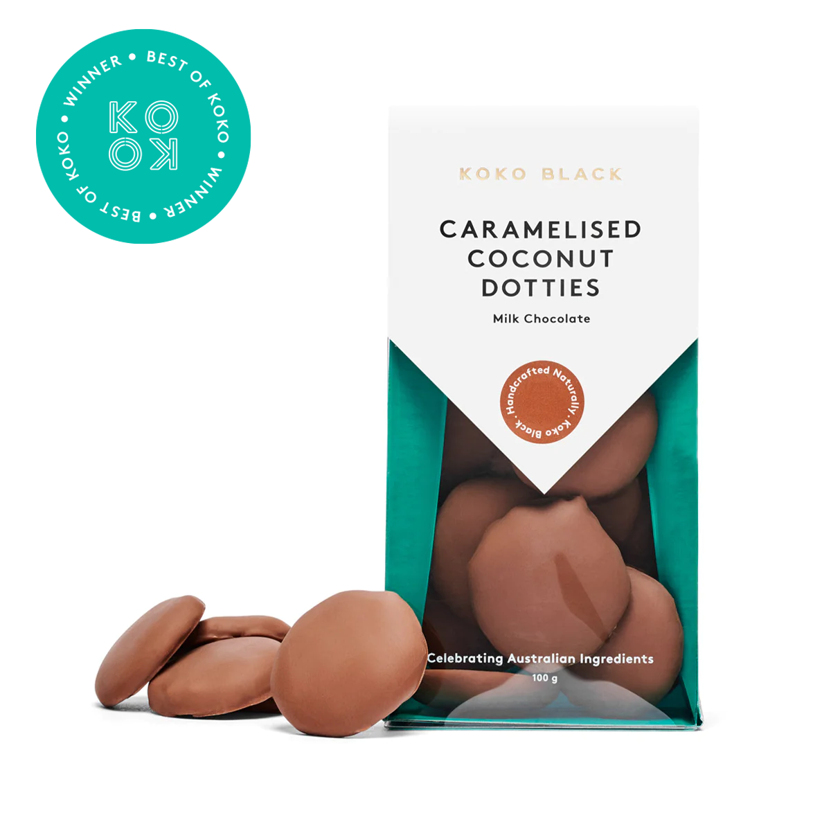 Caramelised Coconut Dotties | Milk Chocolate