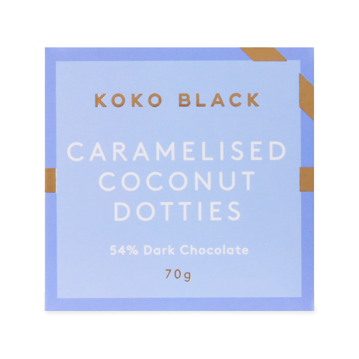 Caramelised Coconut Dotties Cube | Dark Chocolate