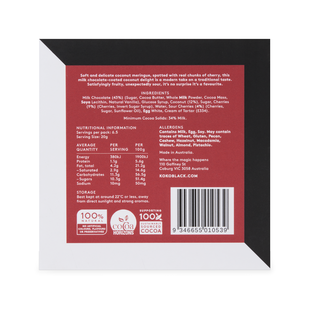 Cherry Coconut Surprise 130g | Milk Chocolate