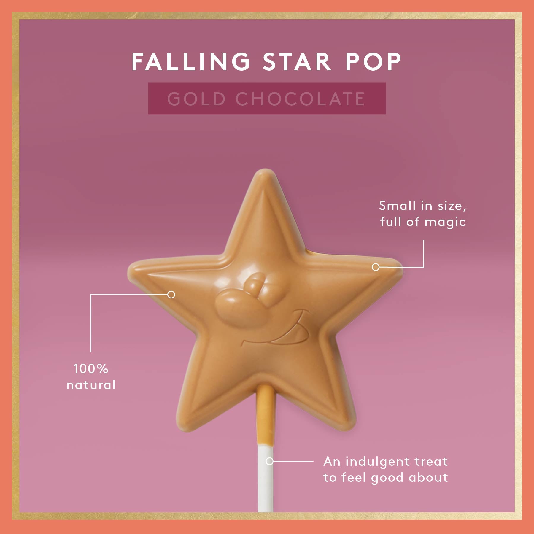 Falling Star Pop | Gold Chocolate
