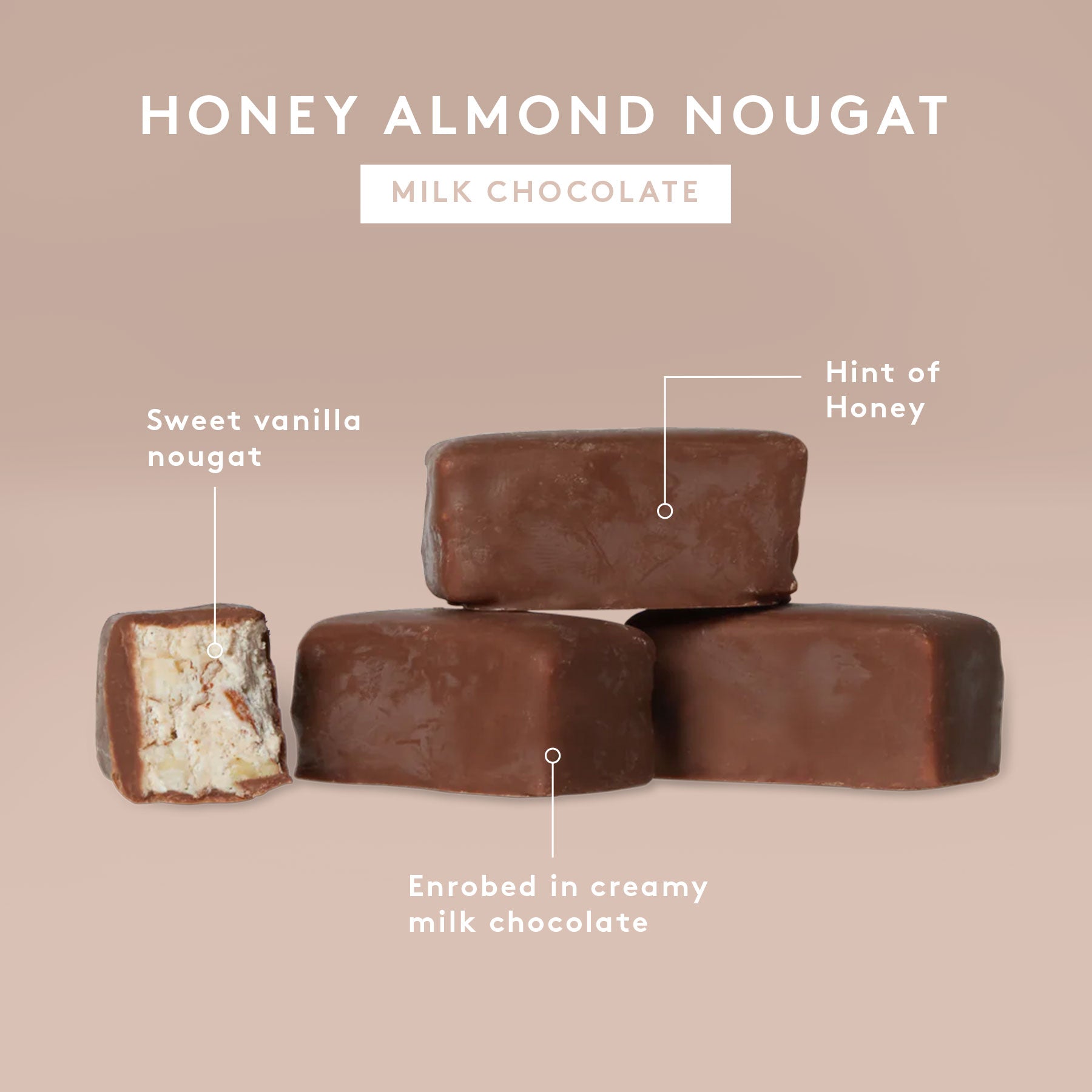 Honey Almond Nougat 85g | Milk Chocolate