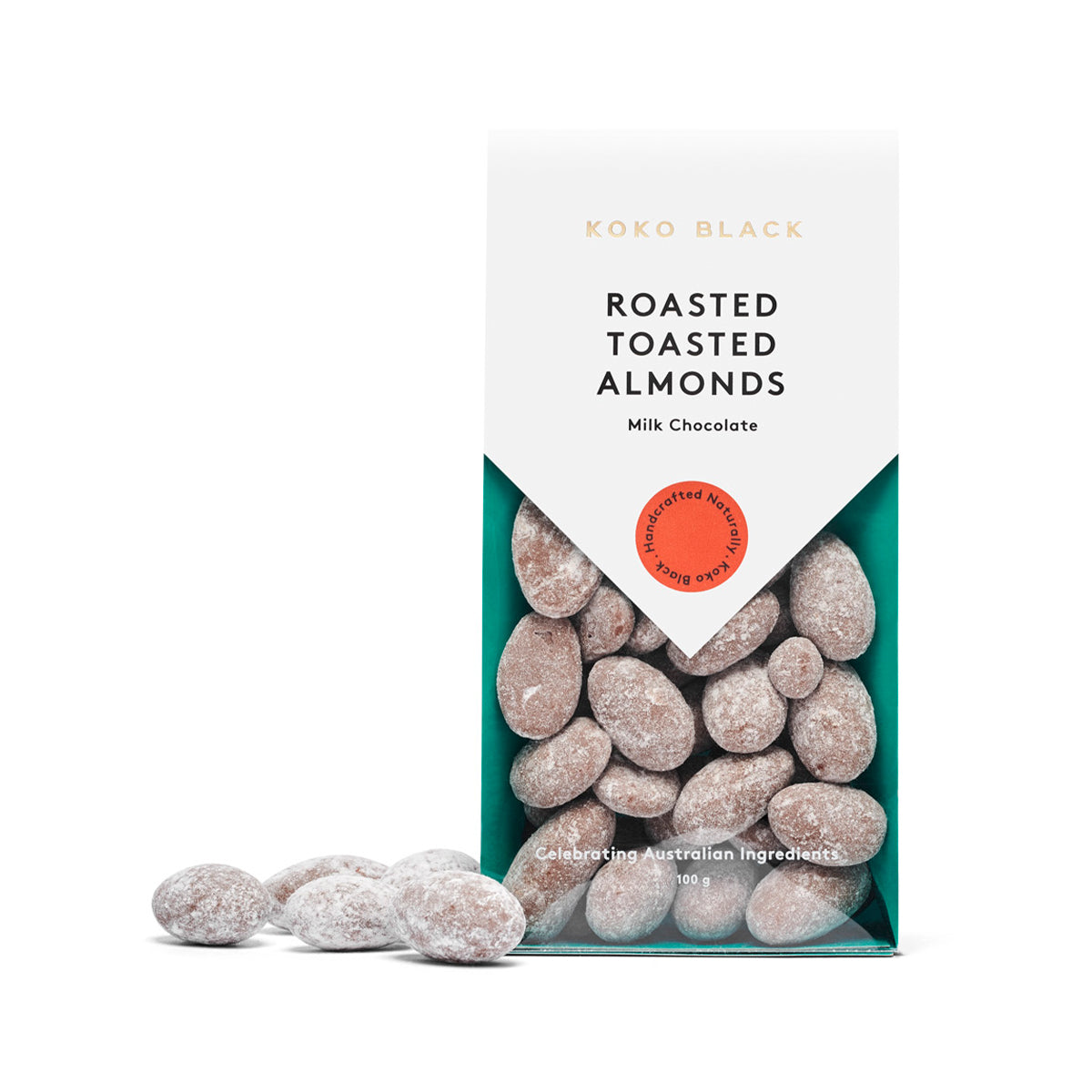 Roasted Toasted Almonds 100g | Milk Chocolate