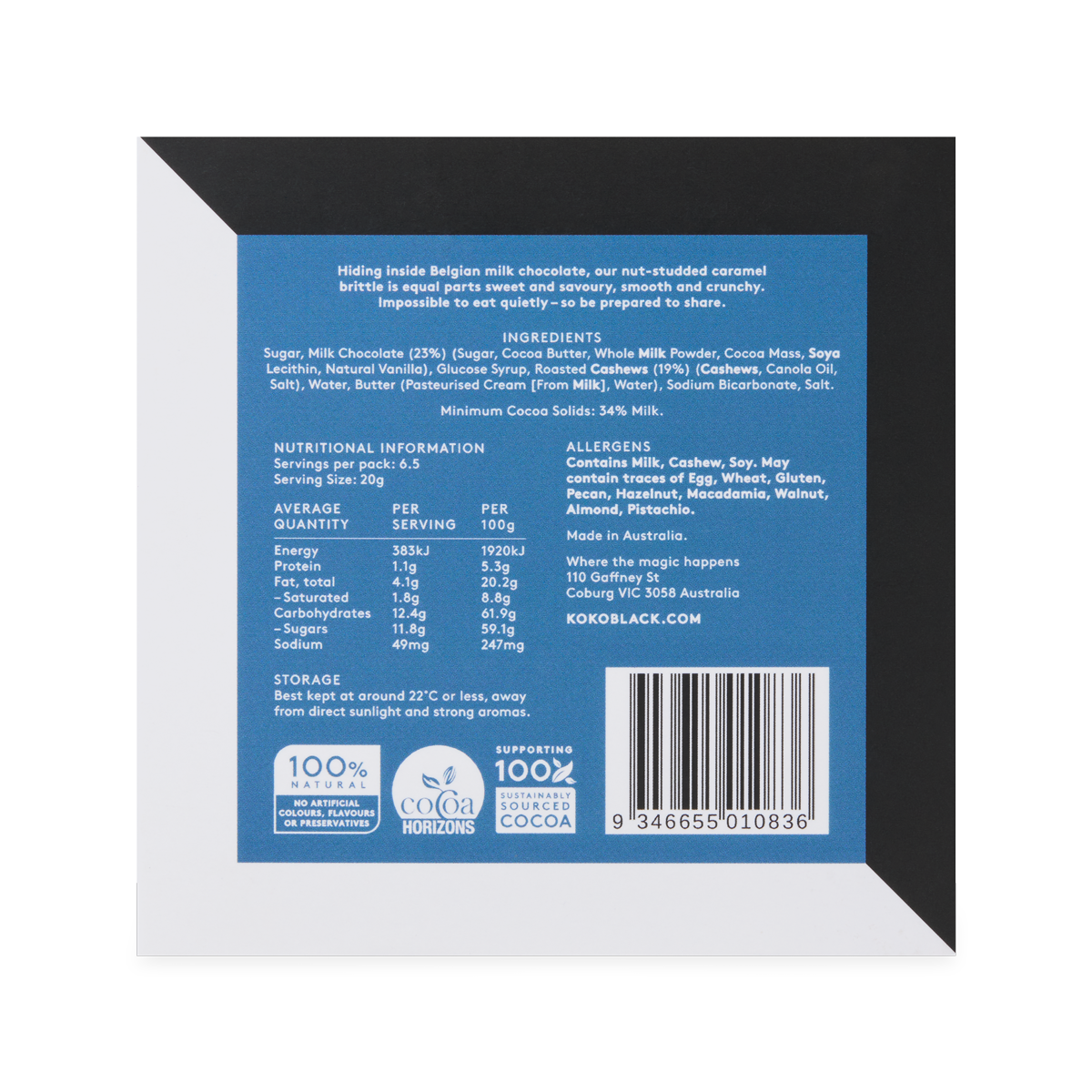 Salty Cashew Crunch 130g | Milk Chocolate