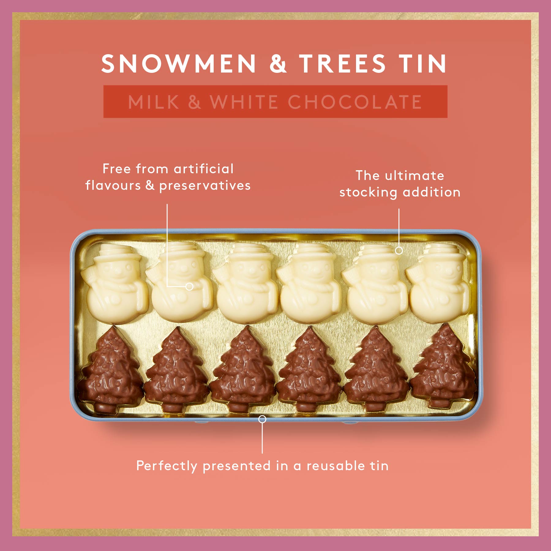 Silly Snowmen & Topsy Trees | Milk & White Chocolate