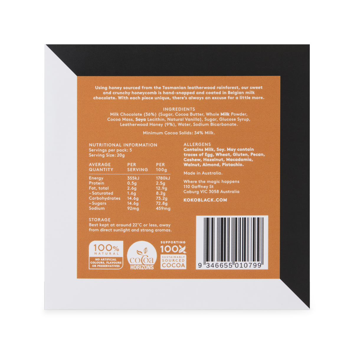 Tasmanian Leatherwood Honeycomb | Milk Chocolate