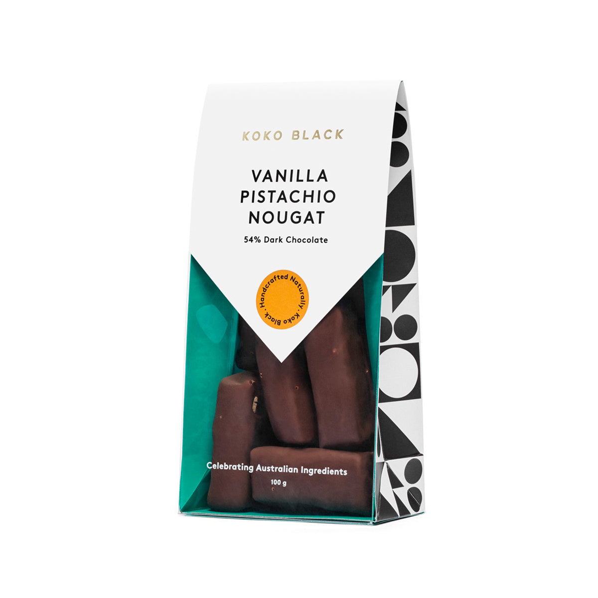 Vanilla Pistachio Nougat 100g | Dark Chocolate